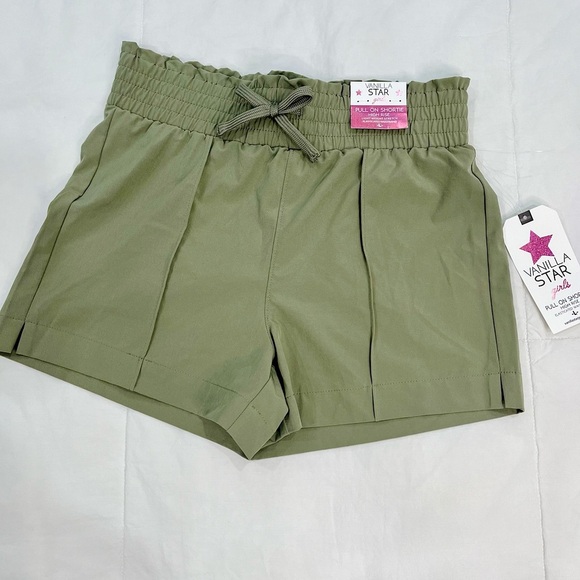 Vanilla Star Other - VANILLA STAR• Girls Olive Green Pull On Shortie High Rise Elastic Waist Shorts L